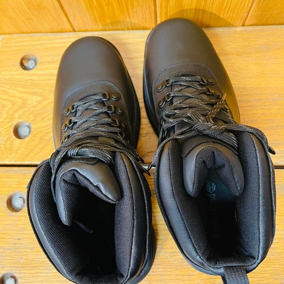 TIMBERLAND MEN\'S FLUME WATERPROOF MID HIKER BOOT BLACK FULL GRAIN 18139 ALL SIZE main image 8